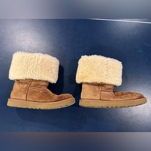 UGG Brand Fold Over Chestnut Color Boot